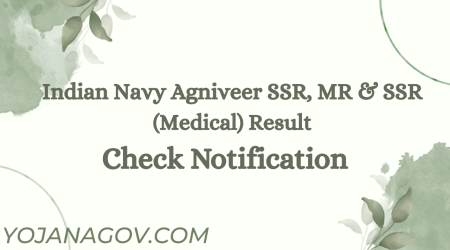 Indian Navy Agniveer SSR, MR & SSR (Medical) Result Out, Direct Link