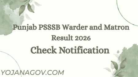 Punjab PSSSB Warder and Matron Result 2026: Result Out, Direct Link